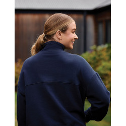 Dublin dames fleece trui met 1/4-rits Marine Marineblauw