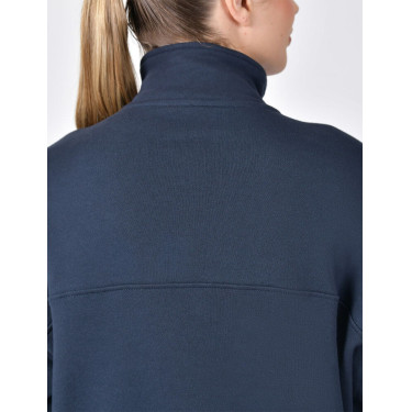 Dublin dames fleece trui met 1/4-rits Marine Marineblauw