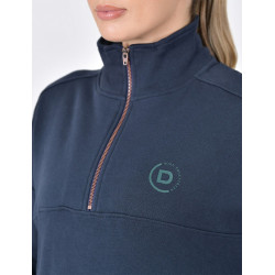 Dublin dames fleece trui met 1/4-rits Marine Marineblauw
