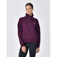 Dublin dames fleece trui met 1/4-rits Paarsviolet