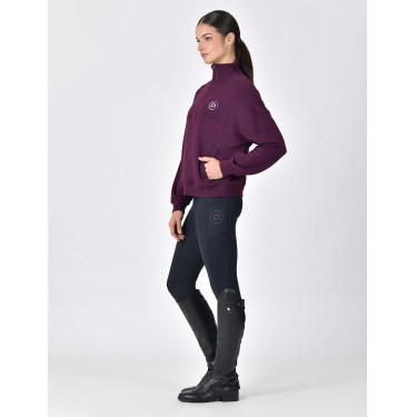 Dublin dames fleece trui met 1/4-rits Paarsviolet Dublin dames fleece trui met 1/4-rits Paarsviolet