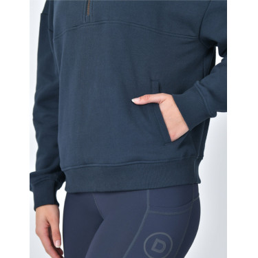 Dublin fleece-trui met capuchon, dames, 1/4-rits Marine Marineblauw Dublin fleece-trui met capuchon, dames, 1/4-rits Marine Marineblauw