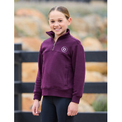 Kinder fleecepullover Dublin 1/4-rits Paarsviolet