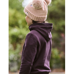 Kinderhoodie Dublin logo Lurex Lilah Perfect prune / roségoud Kinderhoodie Dublin logo Lurex Lilah Perfect prune / roségoud
