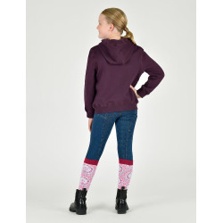 Kinderhoodie Dublin logo Lurex Lilah Perfect prune / roségoud Kinderhoodie Dublin logo Lurex Lilah Perfect prune / roségoud