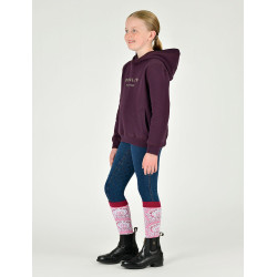 Kinderhoodie Dublin logo Lurex Lilah Perfect prune / roségoud Kinderhoodie Dublin logo Lurex Lilah Perfect prune / roségoud