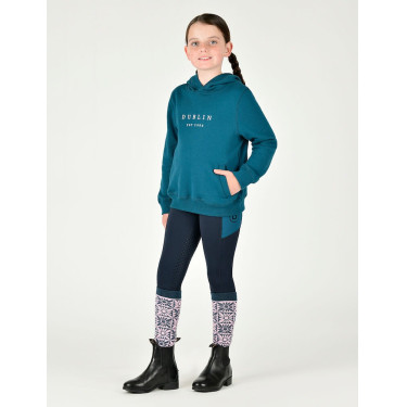 Kinderhoodie Dublin logo Lurex Lilah Legioenblauw / zilver