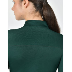 Dublin dames ademend paardrijshirt met lange mouwen Donkergroen smaragd Dublin dames ademend paardrijshirt met lange mouwen Donkergroen smaragd