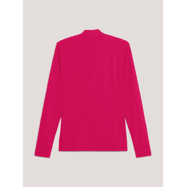 Tommy Hilfiger Equestrian basislaag met lange mouwen en damescol Kers Tommy Hilfiger Equestrian basislaag met lange mouwen en damescol Kers