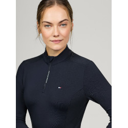 Base Layer Tommy Hilfiger Equestrian Milo 1/4 zip dames Woestijnlucht Blauw