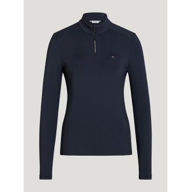 Base Layer Tommy Hilfiger Equestrian Milo 1/4 zip dames Woestijnlucht Blauw Base Layer Tommy Hilfiger Equestrian Milo 1/4 zip dames Woestijnlucht Blauw