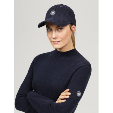 Tommy Hilfiger Equestrian pet van ribfluweel Watson Woestijnlucht Blauw Tommy Hilfiger Equestrian pet van ribfluweel Watson Woestijnlucht Blauw