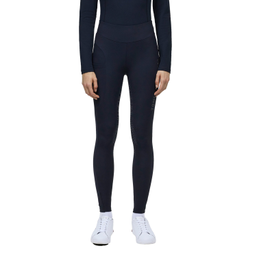 Legging Tommy Hilfiger Equestrian Elmira Winter met strass full grip dames Woestijnlucht Blauw