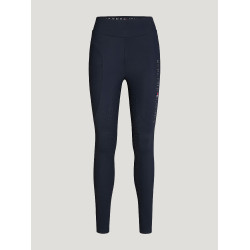 Legging Tommy Hilfiger Equestrian Elmira Winter met strass full grip dames Woestijnlucht Blauw