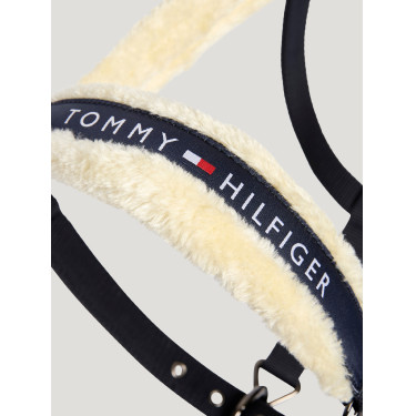 Halster en leadrope Tommy Hilfiger Equestrian Yale met bont Woestijnlucht Blauw Halster en leadrope Tommy Hilfiger Equestrian Yale met bont Woestijnlucht Blauw