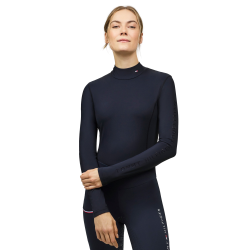 Tommy Hilfiger Equestrian Ava dames coltrui-polo Woestijnlucht Blauw Tommy Hilfiger Equestrian Ava dames coltrui-polo Woestijnlucht Blauw