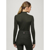 Tommy Hilfiger Equestrian Ava dames coltrui-polo Woestijnlucht Blauw Tommy Hilfiger Equestrian Ava dames coltrui-polo Woestijnlucht Blauw