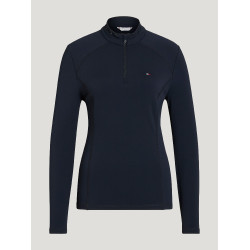 Tommy Hilfiger Equestrian winterpolo met lange mouwen 1/4-zip Beth voor dames Woestijnlucht Blauw Tommy Hilfiger Equestrian winterpolo met lange mouwen 1/4-zip Beth voor dames Woestijnlucht Blauw