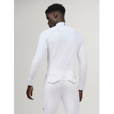 Wedstrijdpoloshirt met lange mouwen Tommy Hilfiger Equestrian Eaton heren Optisch wit Wedstrijdpoloshirt met lange mouwen Tommy Hilfiger Equestrian Eaton heren Optisch wit