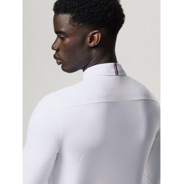 Wedstrijdpoloshirt met lange mouwen Tommy Hilfiger Equestrian Eaton heren Optisch wit Wedstrijdpoloshirt met lange mouwen Tommy Hilfiger Equestrian Eaton heren Optisch wit