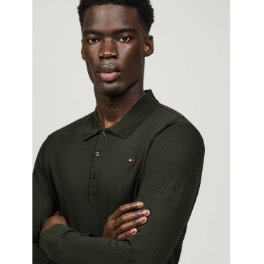 Tommy Hilfiger Equestrian Erwin herenshirt met lange mouwen Zwart