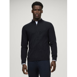 Kasjmier trui Tommy Hilfiger Equestrian 1/2 zip Oakfield heren Woestijnlucht Blauw