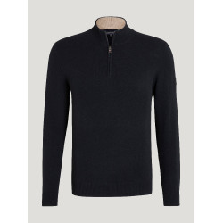 Kasjmier trui Tommy Hilfiger Equestrian 1/2 zip Oakfield heren Woestijnlucht Blauw Kasjmier trui Tommy Hilfiger Equestrian 1/2 zip Oakfield heren Woestijnlucht Blauw