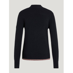 Cashmere trui Tommy Hilfiger Equestrian Ellery dames Woestijnlucht Blauw Cashmere trui Tommy Hilfiger Equestrian Ellery dames Woestijnlucht Blauw