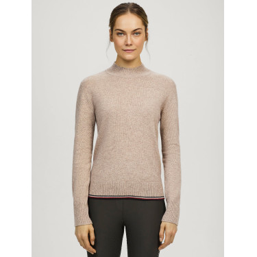Cashmere trui Tommy Hilfiger Equestrian Ellery dames Taupe Bruin
