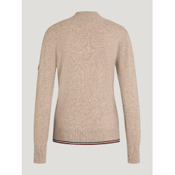 Cashmere trui Tommy Hilfiger Equestrian Ellery dames Taupe Bruin