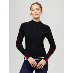 Tommy Hilfiger Equestrian Carol dames sweatvest met rits Woestijnlucht Blauw