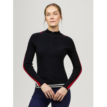 Tommy Hilfiger Equestrian Carol dames sweatvest met rits Woestijnlucht Blauw Tommy Hilfiger Equestrian Carol dames sweatvest met rits Woestijnlucht Blauw