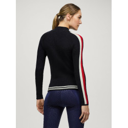 Tommy Hilfiger Equestrian Carol dames sweatvest met rits Woestijnlucht Blauw Tommy Hilfiger Equestrian Carol dames sweatvest met rits Woestijnlucht Blauw