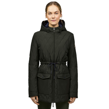 Gewatteerd jack Tommy Hilfiger Equestrian Forest dames Zwart