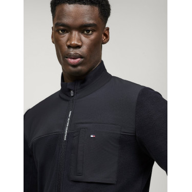 Heren fleecejack Tommy Hilfiger Equestrian Woodstock Woestijnlucht Blauw Heren fleecejack Tommy Hilfiger Equestrian Woodstock Woestijnlucht Blauw