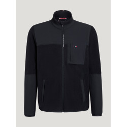 Heren fleecejack Tommy Hilfiger Equestrian Woodstock Woestijnlucht Blauw