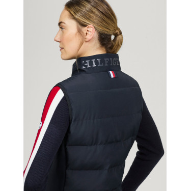 Gewatteerde mouwloze jas Tommy Hilfiger Equestrian Aurora dames Woestijnlucht Blauw Gewatteerde mouwloze jas Tommy Hilfiger Equestrian Aurora dames Woestijnlucht Blauw