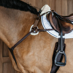 Borsttuig met 5 punten met elastieken New English Collection Dy'on Bruin