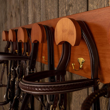 Houder voor hoofdstellen Pro Grooming Deluxe van Kentucky Hout Beige Houder voor hoofdstellen Pro Grooming Deluxe van Kentucky Hout Beige