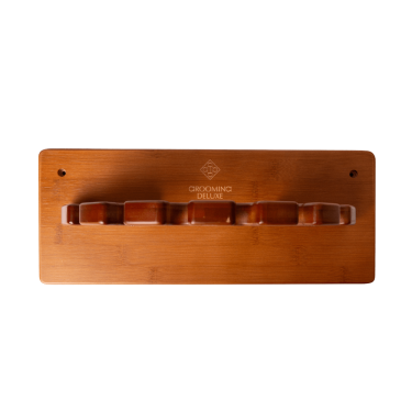 Ronde zweephouder Grooming Deluxe van Kentucky Hout Beige