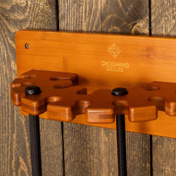 Ronde zweephouder Grooming Deluxe van Kentucky Hout Beige