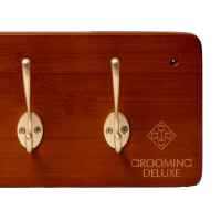 Singel- en jassenhanger 10 haken Grooming Deluxe van Kentucky Hout Beige