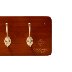 Singel- en jassenhanger 10 haken Grooming Deluxe van Kentucky Hout Beige