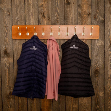 Singel- en jassenhanger 10 haken Grooming Deluxe van Kentucky Hout Beige Singel- en jassenhanger 10 haken Grooming Deluxe van Kentucky Hout Beige