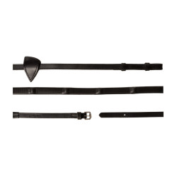 Dy'on rubber teugels 1/2 met 7 geïntegreerde stoppers Zwart Dy'on rubber teugels 1/2 met 7 geïntegreerde stoppers Zwart
