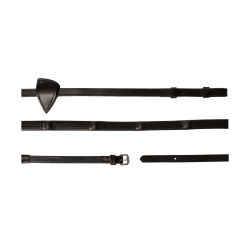 Dy'on rubber teugels 1/2 met 7 geïntegreerde stoppers Zwart Dy'on rubber teugels 1/2 met 7 geïntegreerde stoppers Zwart