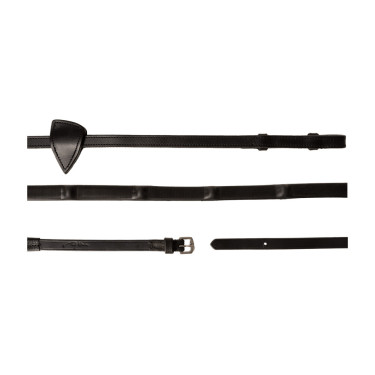 Dy'on rubber teugels 1/2 met 7 geïntegreerde stoppers Zwart Dy'on rubber teugels 1/2 met 7 geïntegreerde stoppers Zwart