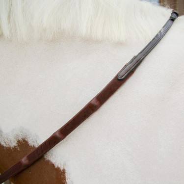 Dy'on rubber teugels 1/2 met 7 geïntegreerde stoppers Bruin Dy'on rubber teugels 1/2 met 7 geïntegreerde stoppers Bruin