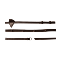 Dy'on rubber teugels 1/2 met 7 geïntegreerde stoppers Bruin Dy'on rubber teugels 1/2 met 7 geïntegreerde stoppers Bruin