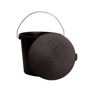 Emmer met deksel Grooming Deluxe van Kentucky Zwart